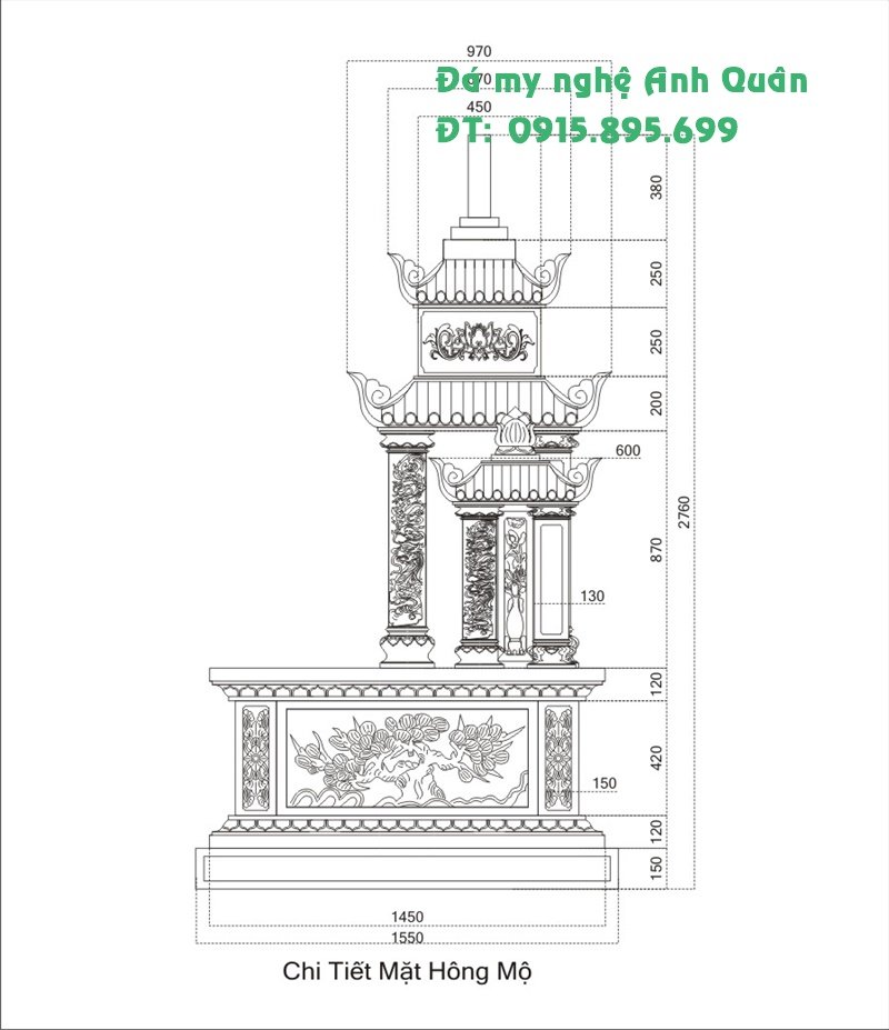 Bản vẽ thiết kế xây mộ  9 Bản thiết kế lăng mộ đẹp 2022