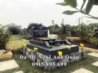 Mộ đá đơn xanh rêu đẹp