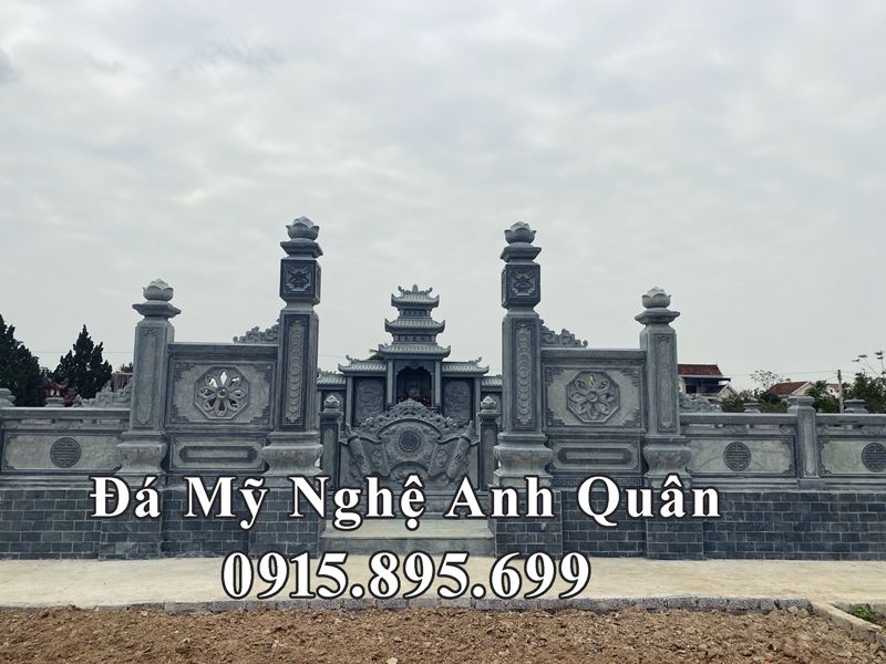 Khu Lăng mộ đá xanh rêu tại Nghệ An với Lăng thờ đá Ngũ quan ba mái đẹp, cao cấp