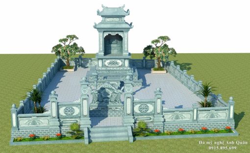 Phối cảnh, thiêt kế và lên báo giá xây dựng Lăng mộ đá, Mộ đá gia tộc.