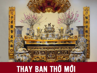 Văn khấn, sắm lễ thay bàn thờ gia tiên