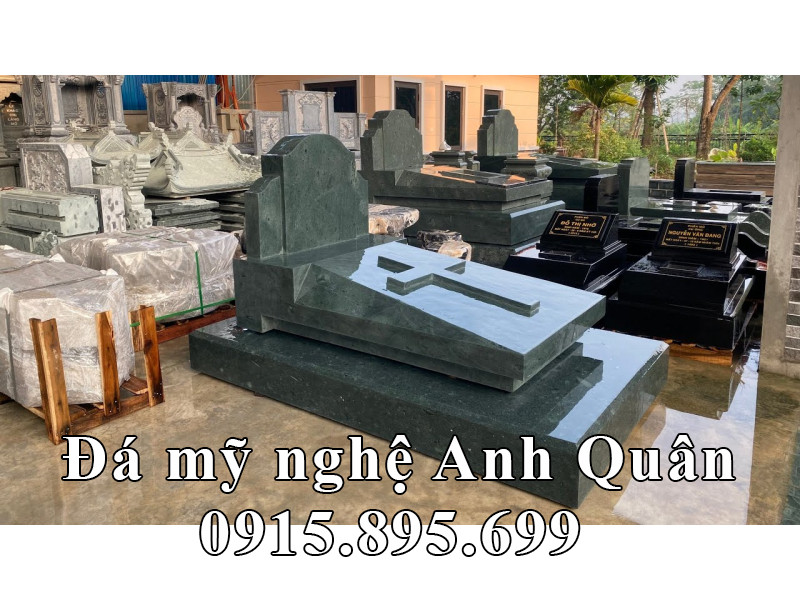 Mẫu Mộ công giáo đẹp granite Bình Định trang trọng, tinh tế