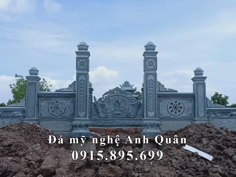 Mẫu Cổng đá Lăng Mộ tứ trụ