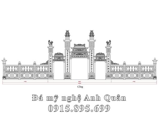 Thiet ke Cong da tam quan dep cho Dinh lang