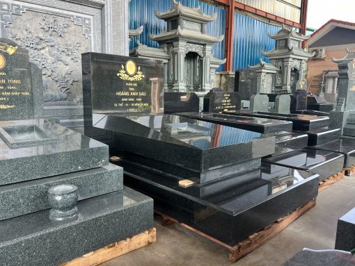 Tổng thể ngôi mộ đá granite đẹp