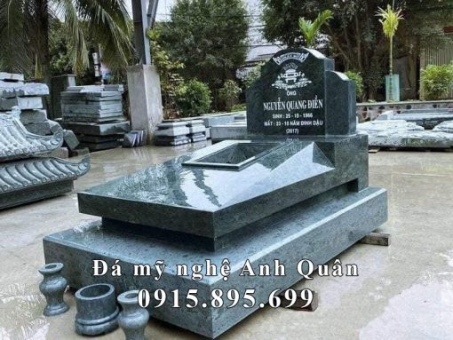 Mẫu Mộ đá xanh rêu, mộ đá đẹp Anh Quân